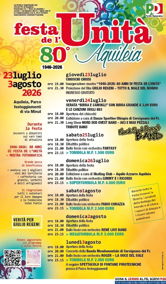 1946 - 2026: 80 ANNI DI FESTA DE L'UNITA'